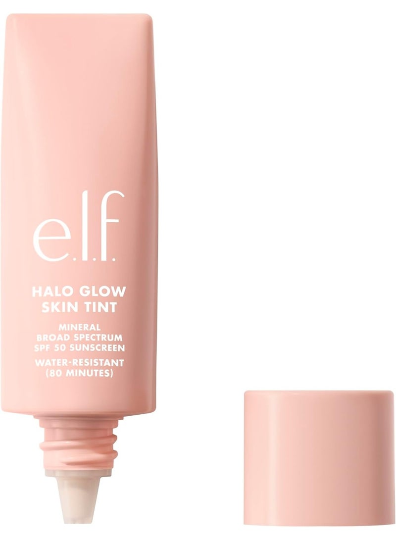 e.l.f. Halo Glow Skin Tint SPF 50, Tinted Moisturizer For Light, Buildable Coverage, Creates A Natural Glow, Vegan & Cruelty-Free, 1 Fair Neutral